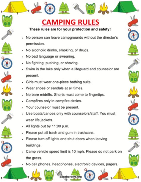 Rules And Guidelines In Camping