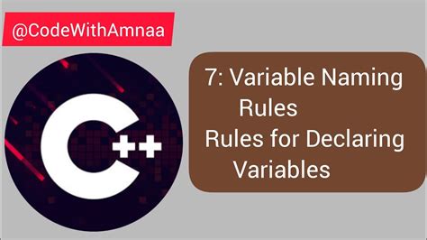 rules for declaring variables in c++