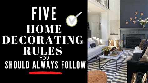 Rules For Decorating A House