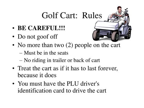 Rules For Golf Carts