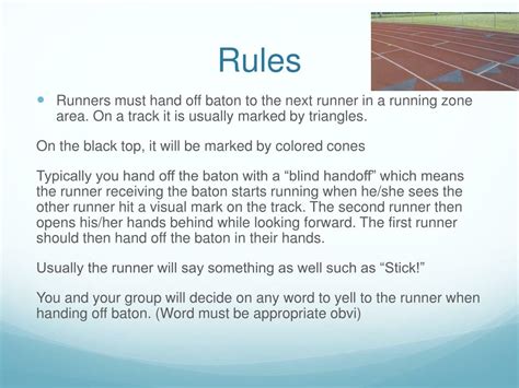 Rules For Relay Race
