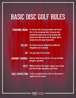 Rules For Throwing Disc Golf