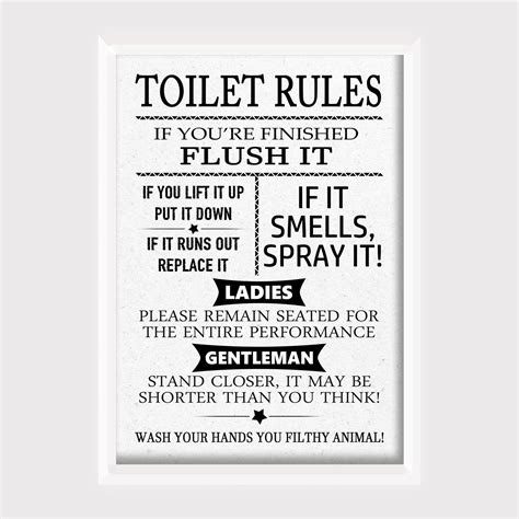 Rules For Toilets In Pubs