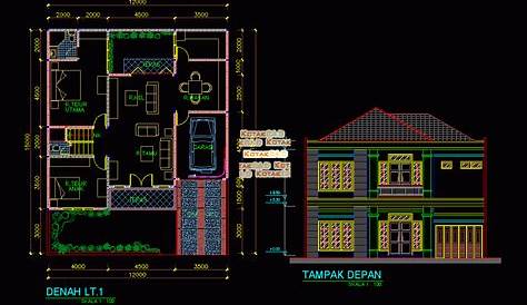 Rumah 2 lantai in AutoCAD | CAD download (940.02 KB) | Bibliocad