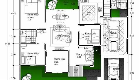 Desain Rumah Mewah 1 Lantai 4 Kamar Tidur Sederhana - Desain id