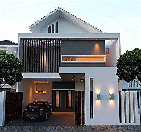 Desain Rumah Classic 3 Lantai Ibu Christine di Bandung, Jawa Barat Fasad rumah modern, Desain