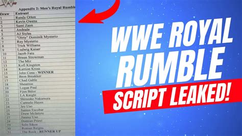 rumble 2025 leaked royal script