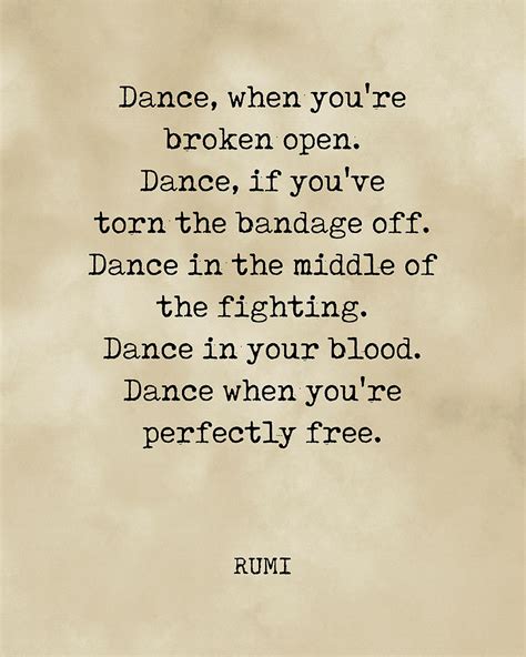 Rumi quote about the dance of surrender