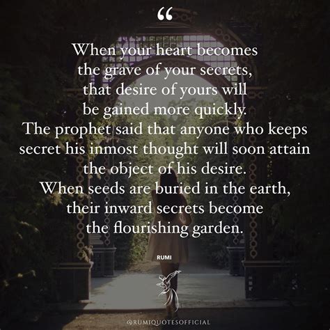Rumi quote about the heart's secrets