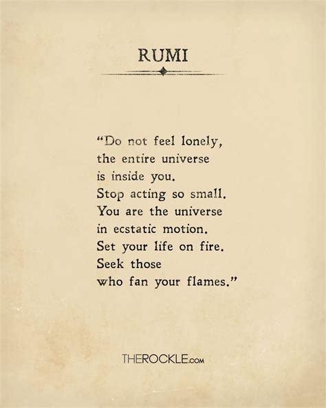 Rumi quote about the illusion of self