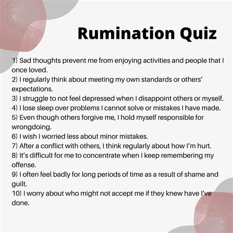 Rumination Quiz