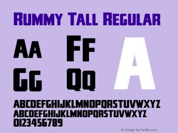 rummy tall italic font free download