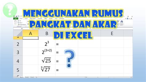 Rumus Pangkat 2 Di Excel