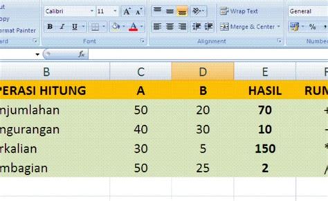 Rumus Dasar Excel untuk Admin