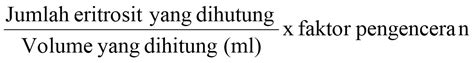 rumus menghitung eritrosit