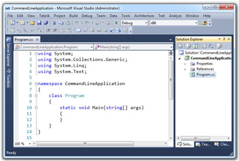 run c# program from command line with arguments