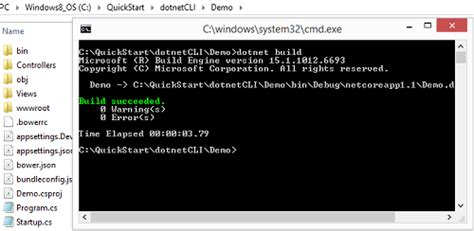 run dotnet exe from command line