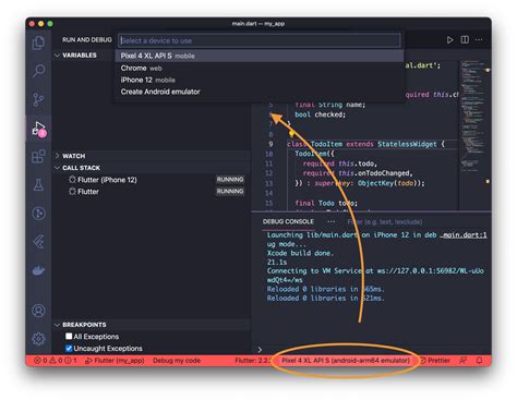 run flutter app on real device vscode