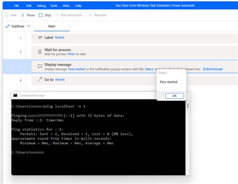 run power automate flow from command line