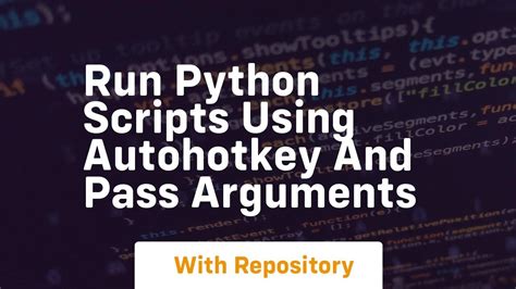 run python script pass arguments