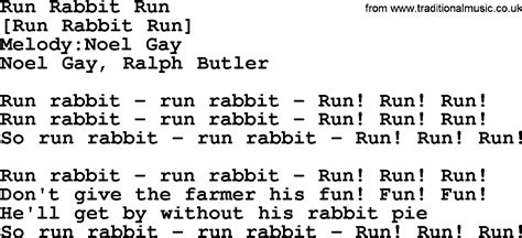 run rabbit run song lyrics