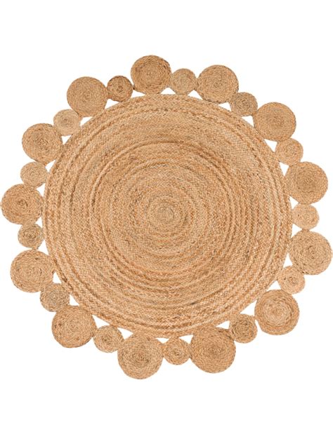 Jute Teppich Rund Schwarz