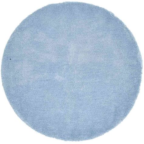 Miavilla Teppich Sigma Rund 100 Baumwolle Blau Weiß Gemustert Ø 120 cm
