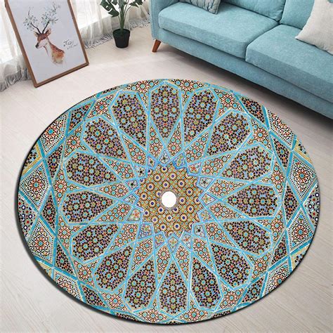 Designer Teppich Sevilla Mandala Schwarz Weiss Rund in 2020 Teppich