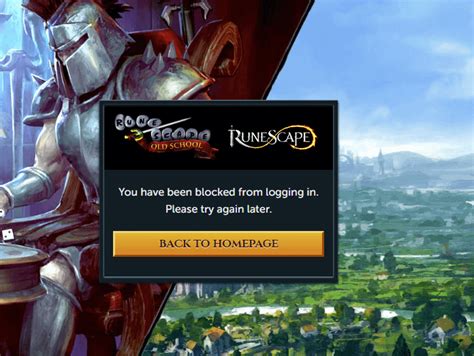 runescape log in problem