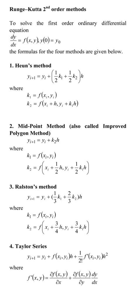 Runge Kutta 2Nd Order Example