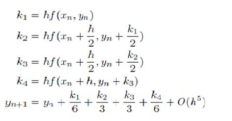 Runge Kutta Formula For Solving The Differential Equation Involves An Error Of