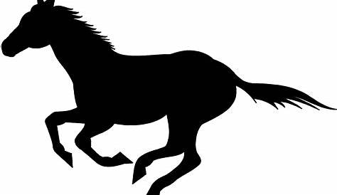 Running Horse Clipart Black And White Clip Art Of A Fast Wild In Profile