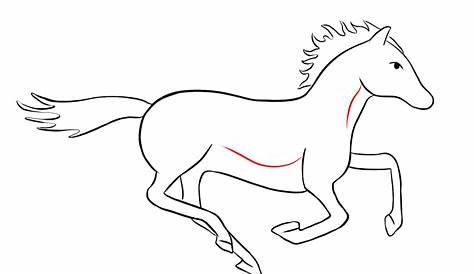 Running Horse Drawing Easy , s,
