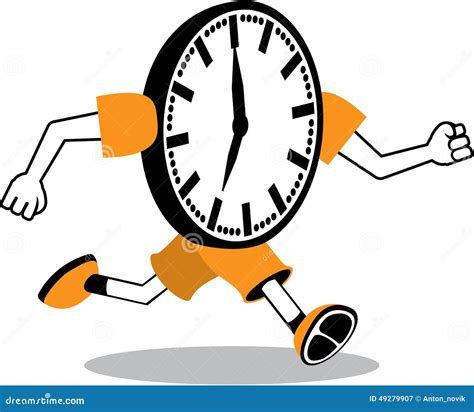 Running Clock Clip Art