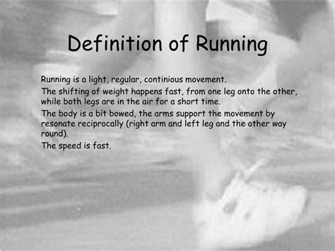 Running Definition Long