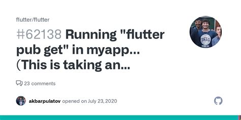 Running Flutter Pub Get Taking Too Long