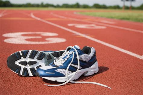 running shoes on track