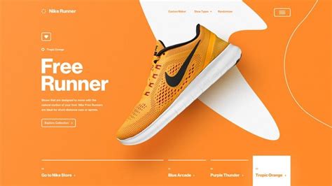 running shoes web design