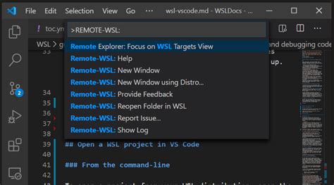 running vs code in wsl