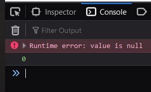 runtime error example javascript