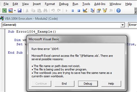 runtime error in excel vba
