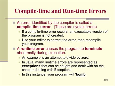 runtime error in java meaning