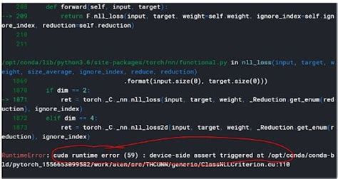 Encounster "RuntimeError CUDA error deviceside assert triggered" issue to reproduce