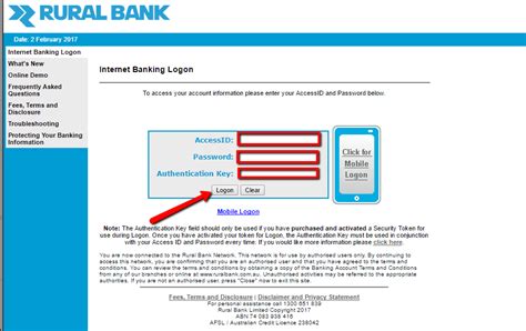 rural bank login