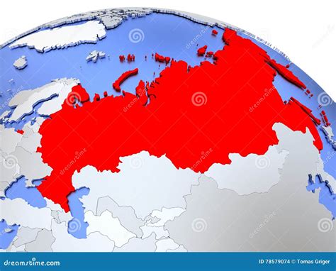rusland op de wereldkaart