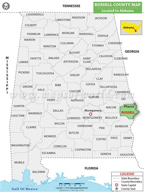 Russell County Maps