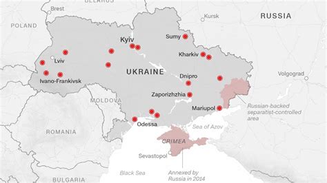 russia ukraine conflict map