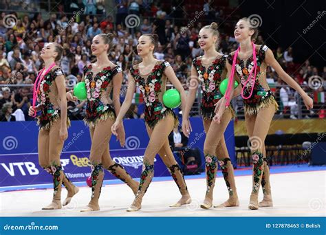 Team Russian Federation Rhythmic Gymnastics Editorial Stock Image