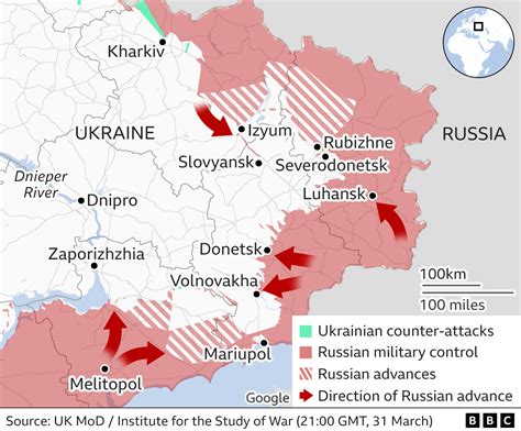 russian invasion of ukraine map today