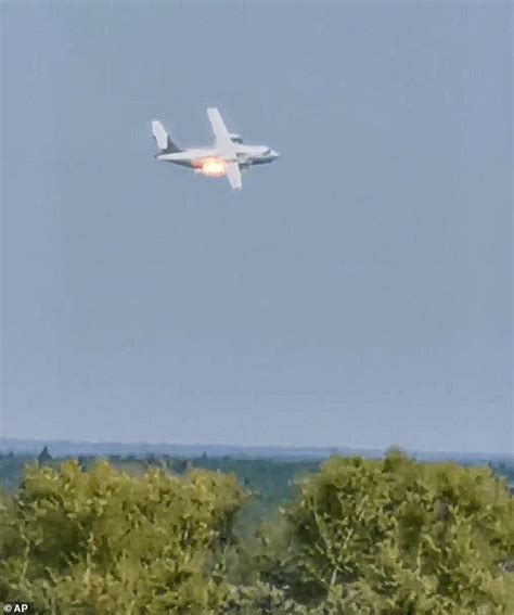 russian military plane explodes